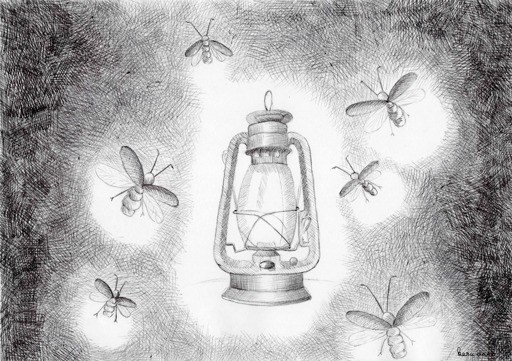 Ink drawing made by visual artist Kera Damo from The Hague as part of Inktober